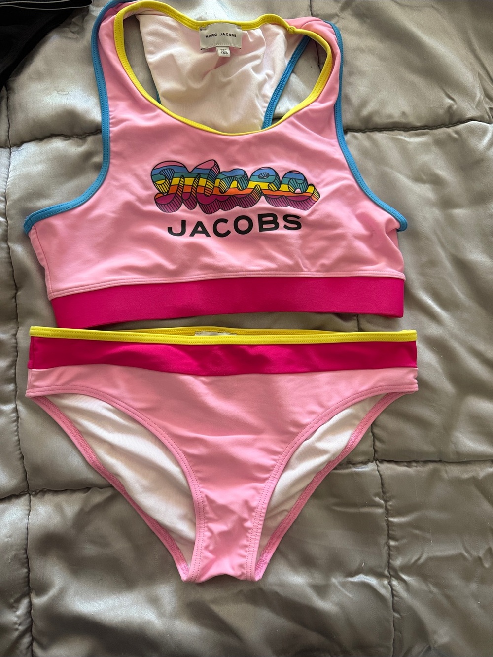 Marc Jacobs Pink Colorblock Two-Piece Swim Set